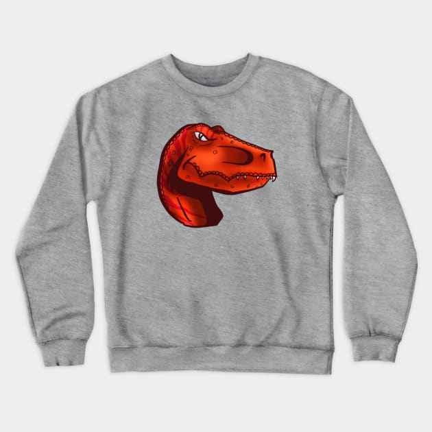 Dinosaur Head Crewneck Sweatshirt by Joebarondesign